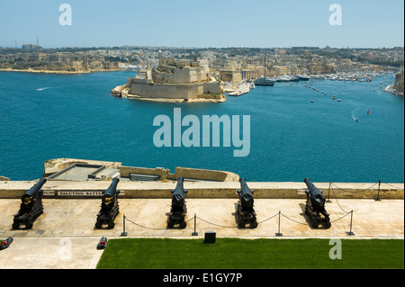 La batterie, La Valette, Malte. Banque D'Images