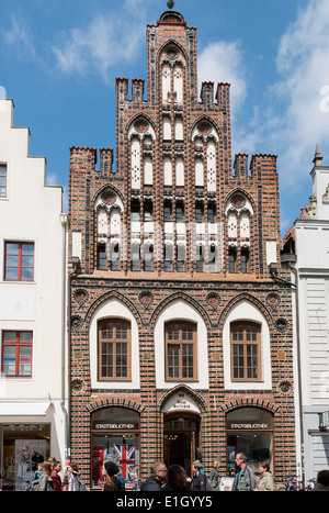 Chambre Ratschow (brique) en gothique st Kröpeliner à Rostock, Mecklenburg-Vorpommern, Allemagne Banque D'Images