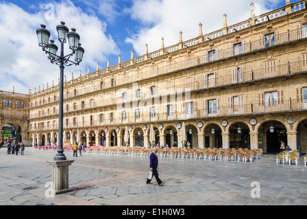 De style baroque, Plaza Mayor Salamanca, Espagne Banque D'Images