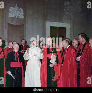 Papa Paolo VI avec le cardinal Wicisky le 3/11/1964 Banque D'Images