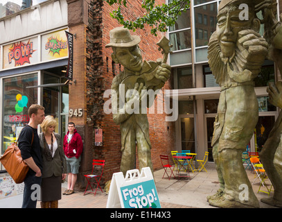 Avenue de la liberté en statues musiciens Pittsburgh PA Banque D'Images