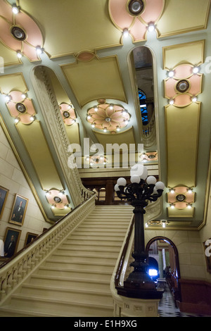 Le grand escalier, le temple maçonnique, Philadelphia, Pennsylvania, USA Banque D'Images