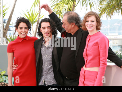 Nailia Harzoune, Rachid Youcef, Réalisateur Tony Gatlif et Céline Sallette appel à la photo pour le film Geronimo, 2014 Banque D'Images