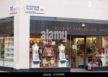 Buckingham Palace, Londres boutique de souvenirs Banque D'Images