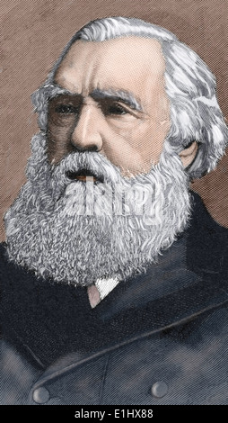 Sir Austen Henry Layard (1817-1894). Voyageur et homme politique anglais. La gravure à l'histoire universelle, 1892. De couleur. Banque D'Images