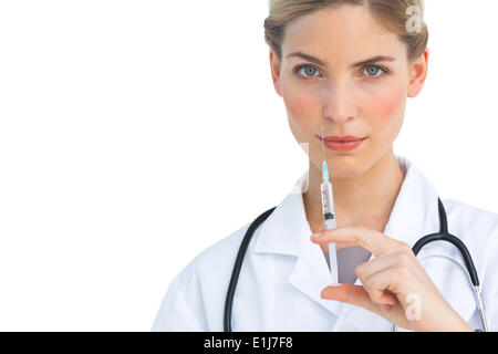 Nurse preparing injection Banque D'Images