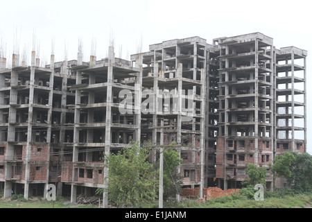 Dhaka 02 juin 2014. Bâtiment en construction à Dhaka. Banque D'Images