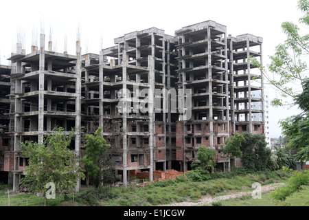 Dhaka 02 juin 2014. Bâtiment en construction à Dhaka. Banque D'Images