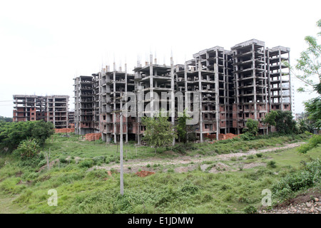 Dhaka 02 juin 2014. Bâtiment en construction à Dhaka. Banque D'Images