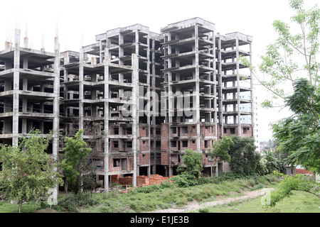 Dhaka 02 juin 2014. Bâtiment en construction à Dhaka. Banque D'Images