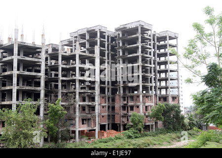 Dhaka 02 juin 2014. Bâtiment en construction à Dhaka. Banque D'Images