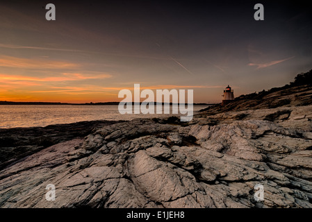 Cette image est de la colline du château phare à Newport , RI. Banque D'Images