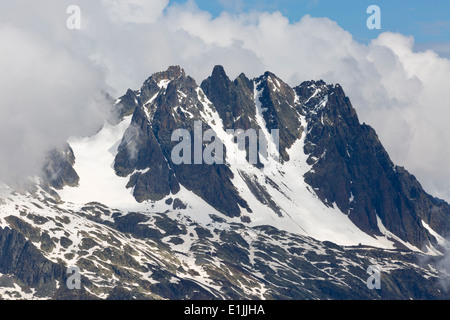 Vue sur les Alpes à partir du plan de l'aiguille, Chamonix, France Banque D'Images