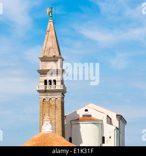 Vieille ville pittoresque de Piran, Slovénie. Banque D'Images