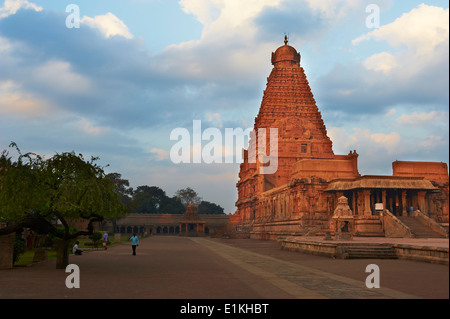 L'Inde, le Tamil Nadu, Thanjavur (Tanjore), Bridhadishwara temple, Unesco world heritage Banque D'Images