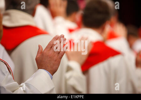 Prêtre ordinations à la cathédrale Notre Dame de Paris Banque D'Images