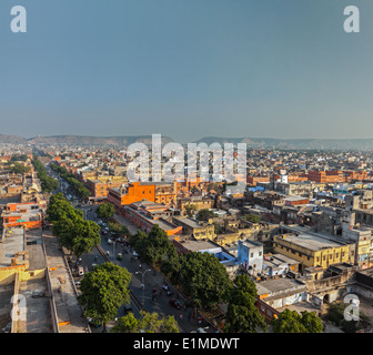 Vue aérienne de la ville rose (Jaipur, Rajasthan, Inde) Banque D'Images