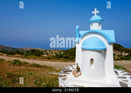 Grèce, Îles du Dodécanèse, l'île de Karpathos, petite église Banque D'Images