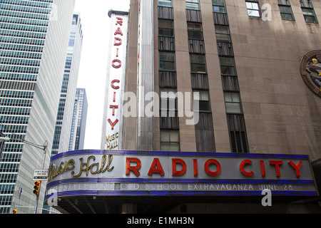 Le Radio City Music Hall Banque D'Images