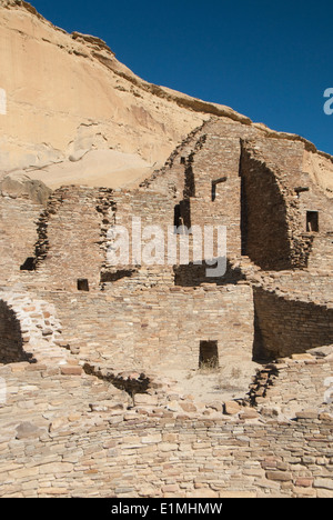 USA, Nouveau Mexique, Chaco Canyon Parc historique national, site du patrimoine mondial, Pueblo Bonito Banque D'Images