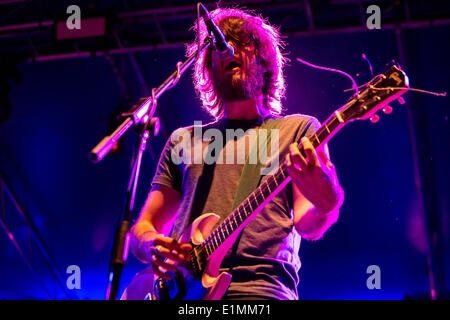 Sesto San Giovanni Milan Italie. Le 05 juin 2014. L'American folk-rock CLOUD NOTHINGS effectue live au Carroponte au cours de la 'ici et nulle part ailleurs Tour 2014' Credit : Rodolfo Sassano/Alamy Live News Banque D'Images