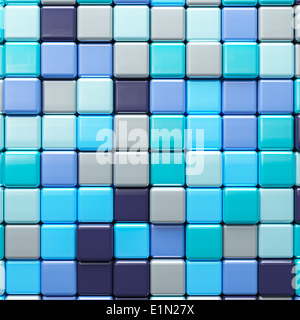 Résumé fond de cubes colorés multicolores Banque D'Images