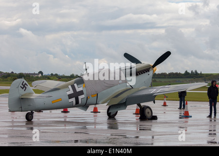 Messerschmitt Bf 109, également connu sous le nom de ME 109, Allemand Seconde Guerre mondiale avion de chasse de la Luftwaffe au meeting aérien de Duxford Banque D'Images