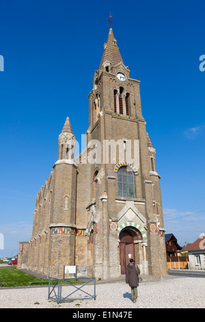 Eglise Notre-Dame de Bon Secours eglise, Côte d'Albâtre, Haute-Normandie, France Banque D'Images