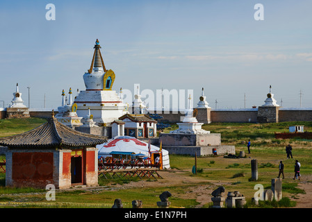 La Mongolie, l'Övörkhangaï, Kharkhorin, Monastère de Erdene Zuu, vallée de l'Orkhon, Unesco world heritage Banque D'Images