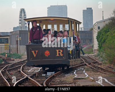 Le Volk's Electric Railway à Brighton Banque D'Images