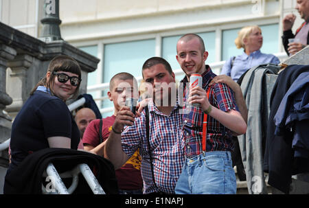 Brighton Sussex UK 7 juin - Des centaines de skinheads de partout dans le pays, profitant de la grande réunion annuelle de Skinhead week-end Banque D'Images