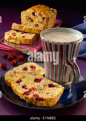 Pain aux canneberges fruits fait maison teatime traiter Banque D'Images