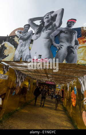 Glastonbury Festival 2013 Shangri La Banque D'Images