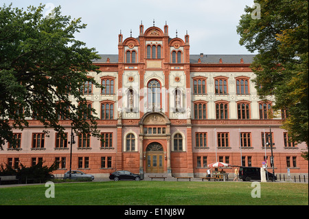 Hauptgebaude Université de Rostock, Mecklembourg-Poméranie-Occidentale, Allemagne Banque D'Images