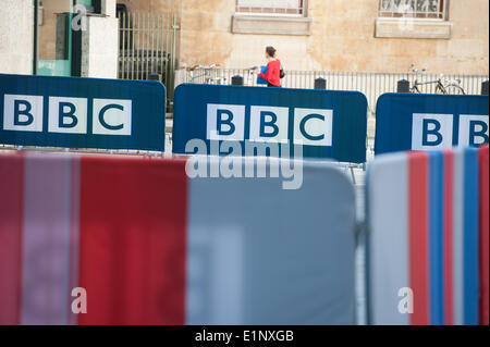 Londres, Royaume-Uni. Le 08 juin, 2014. Vues générales de la BBC Television Center's cour avant le Andrew Marr Show, le dimanche 8 juin 2014. Credit : Heloise/Alamy Live News Banque D'Images