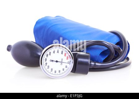 Tonomètre sur fond blanc, isolé Banque D'Images