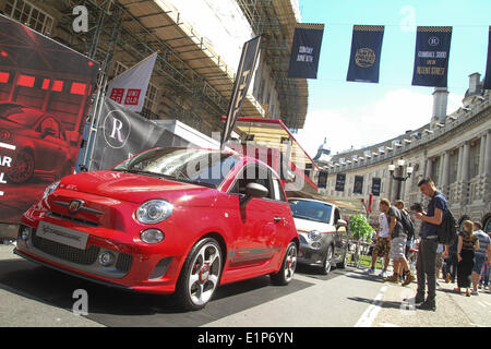 Londres, Royaume-Uni. 8 juin mai 2014. Gumball Rally Londres. Regent Street préparé pour le Gumball. Crédit : David Mbiyu/ Alamy Live News Banque D'Images