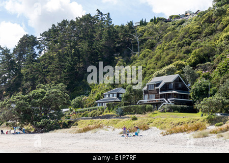 Nouvelle Zélande 2013-2014. Onetangi Beach, Waiheke. Banque D'Images