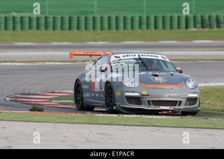 Riccione, Rimini, Italie - 10 mai : une Porsche 997 CUP de GTC MOTORSPORT Team Antonelli Banque D'Images