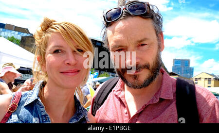 Londres, Royaume-Uni. Le 08 juin, 2014. Julia Davis et Julian Barratt. Coffre Art Fair à Londres de Brick Lane attire des artistes et des collectionneurs pour sa 11e année. Megawhat Crédit : Rachel/Alamy Live News Banque D'Images