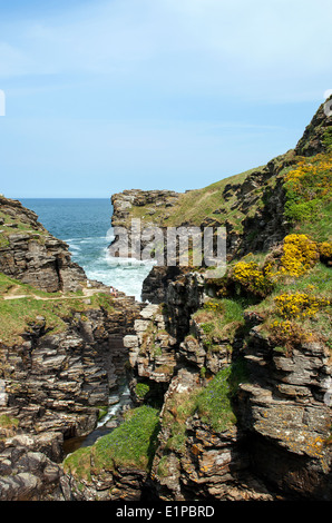 Près de Rocky Valley Bossiney, Tintagel, Cornwall, UK Banque D'Images