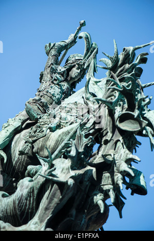 St George et le dragon statue, Storkyrkan, Stockholm Banque D'Images