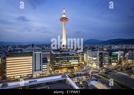 Kyoto, Japon ville moderne. Banque D'Images