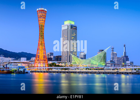 Toits de Kobe, Japon au port. Banque D'Images