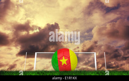 Image composite du football au Cameroun couleurs Banque D'Images