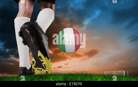 Image composite des coups de chaussure de football Italie ball Banque D'Images