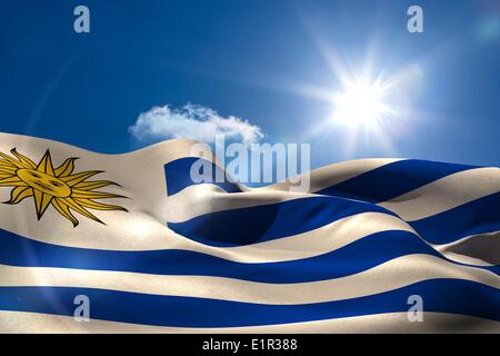 Oubliez le drapeau uruguay générés numériquement Banque D'Images