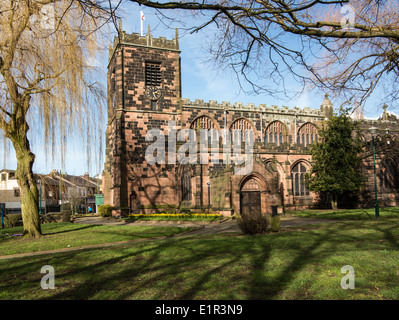 L'église paroissiale de St Mary's dans le centre-ville à Eccles, Lancashire Banque D'Images