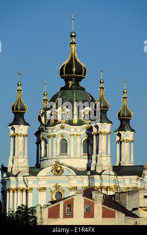 L'Ukraine, Kiev, St Andrew's Church Banque D'Images