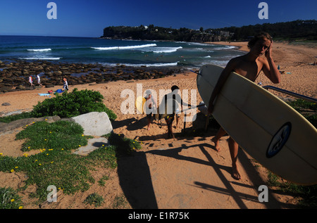 Surfers Beach, Avalon laissant plages du nord de Sydney, NSW, Australie. Pas de monsieur ou PR Banque D'Images